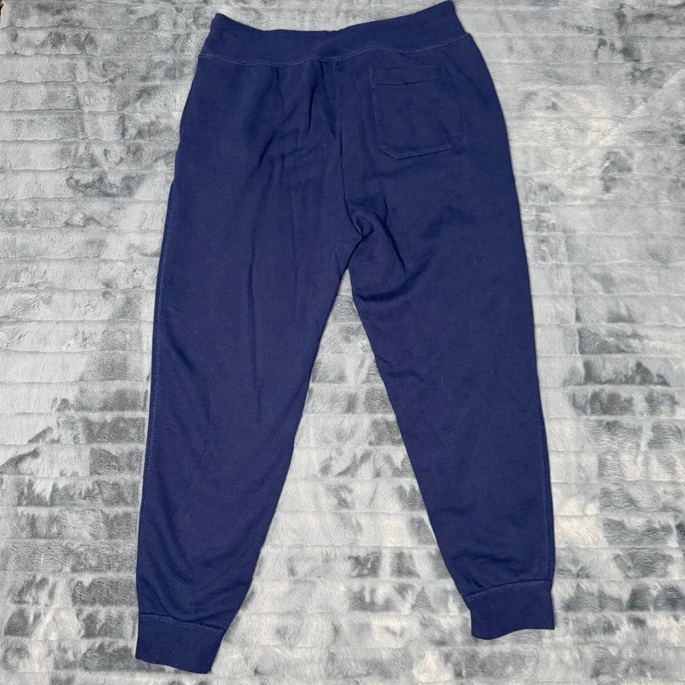 Polo Ralph Lauren Mens Navy Blue Yellow Pony Fleece Joggers Sweatpants Size M